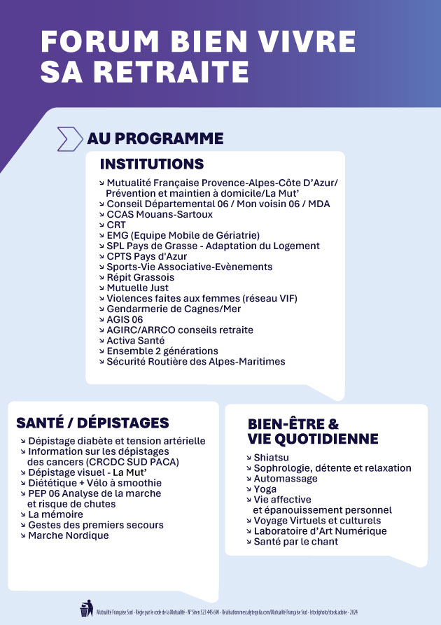 Forum "bien vivre sa retraite "